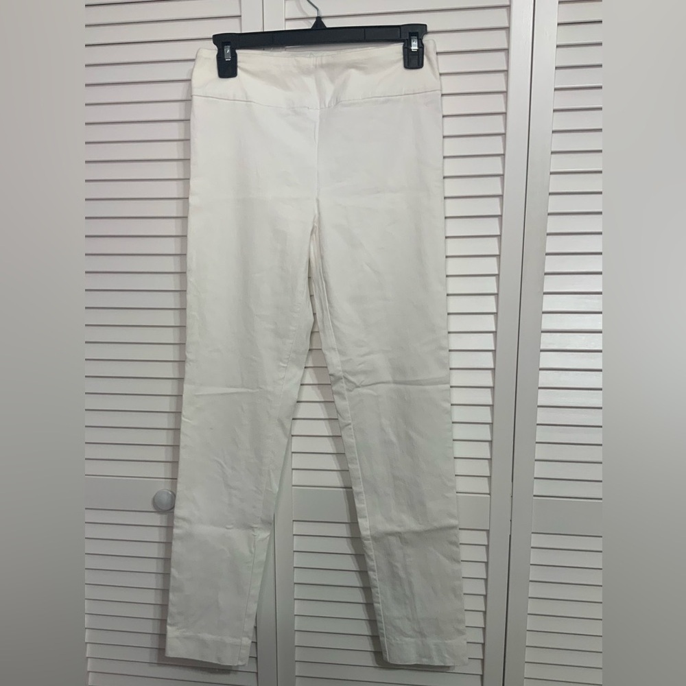 Elliott Lauren White Straight Leg Pull On Pants Size 4